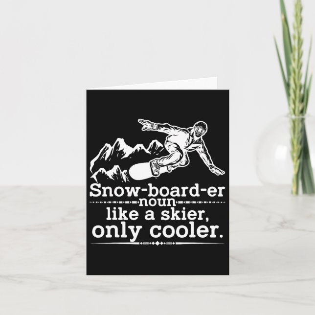 Snowboarder Definition Funny Snowboarding Winter S Karte (Vorderseite)