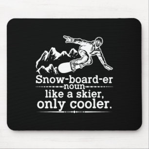 Snowboarder Definition Funny Snowboarding Winter S Mousepad
