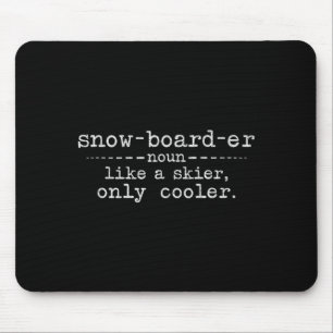 Snowboarder Definition Lustig Snowboarding Winter Mousepad