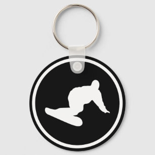 snowboarder downhill icon schlüsselanhänger