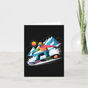 Snowboarder Entdecken Sie die Pisten Snowboarden L Karte