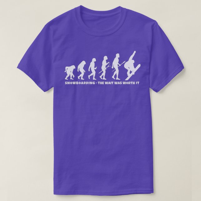 Snowboarder-Evolution des Snowboardens T-Shirt (Design vorne)
