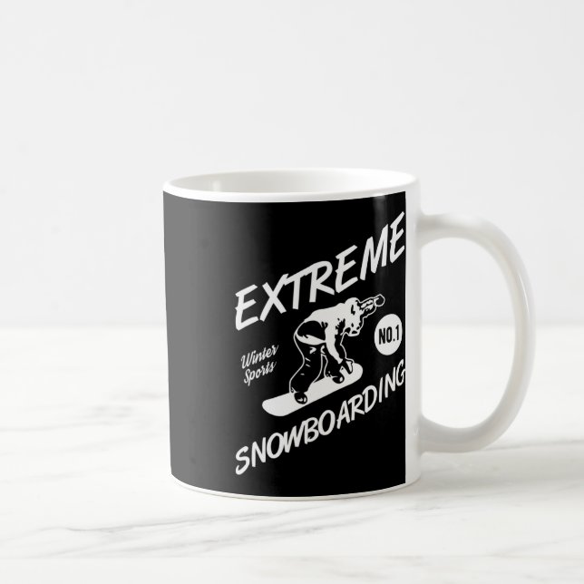 Snowboarder Extreme Snowboarden Wintersport Sno Kaffeetasse (Rechts)