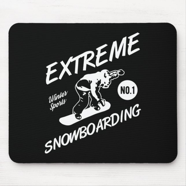 Snowboarder Extreme Snowboarden Wintersport Sno Mousepad (Vorne)