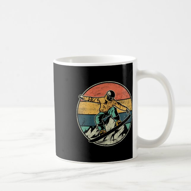 Snowboarder Extreme Sport Snowboarder Design Kaffeetasse (Rechts)