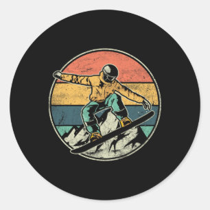 Snowboarder Extreme Sport Snowboarder Design Runder Aufkleber