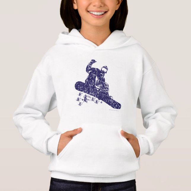 Snowboarder fängt High-Snow Drifts Hoodie (Vorderseite)