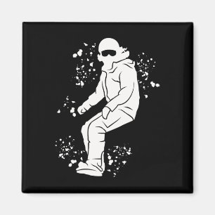 Snowboarder farbenfrohe Snowboard Snowboarden 3 Magnet