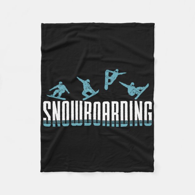 Snowboarder Fleecedecke (Vorderseite)