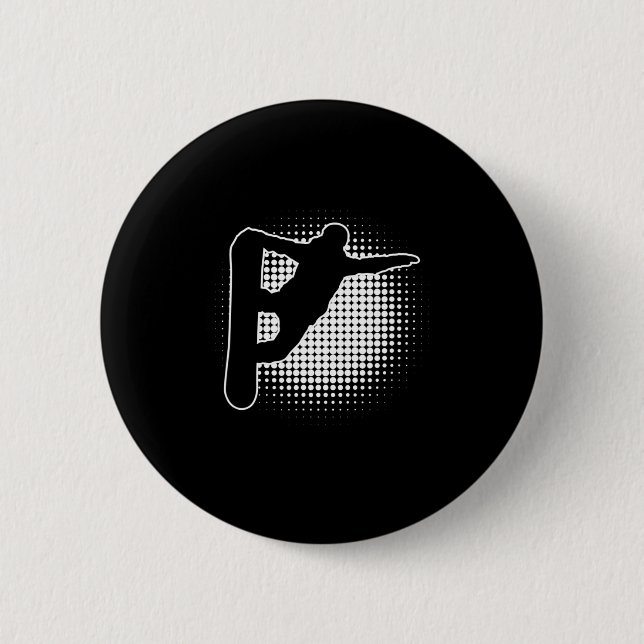 Snowboarder für Damen Button (Vorderseite)