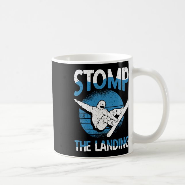 Snowboarder gestalten das Landing Ski Resort Snowb Kaffeetasse (Rechts)