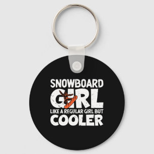 Snowboarder Girl Snowboard Snowboarden Geschenke W Schlüsselanhänger