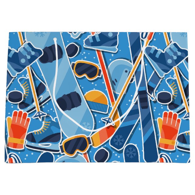 Snowboarder Große Geschenktüte (Vorderseite)