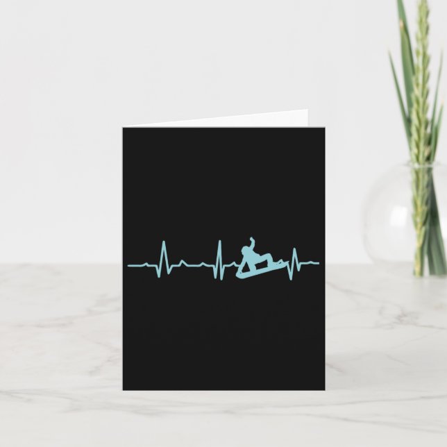 Snowboarder Heartbeat Snowboarden Skifahren Karte (Vorderseite)