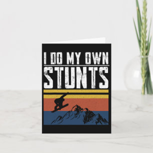 Snowboarder Ich tue meine eigenen Stunts Snowboard Karte