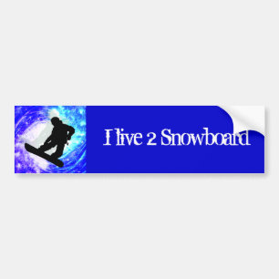 Snowboarder im Whiteout Autoaufkleber