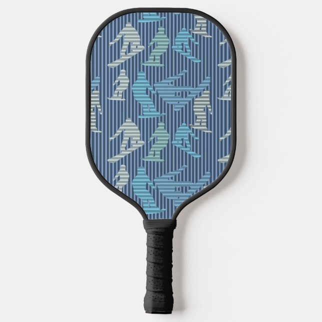 Snowboarder Lines Pickleball Schläger (Rückseite)