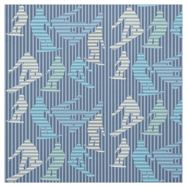 Snowboarder Lines Stoff (Muster)