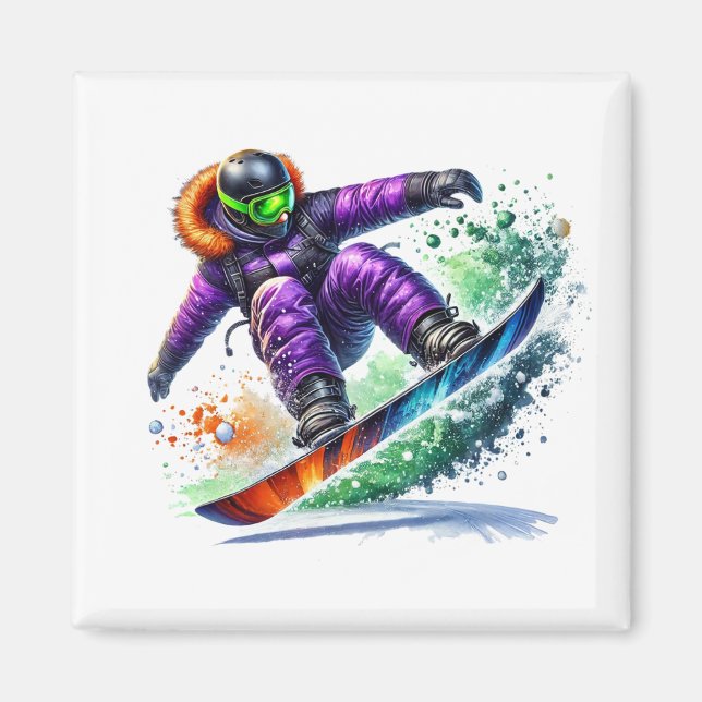 Snowboarder-Magnet   Magnet (Vorne)