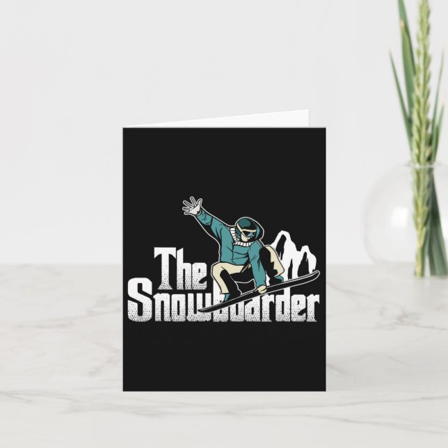 Snowboarder Mountains Winter Extreme Sports Snowbo Karte (Vorderseite)