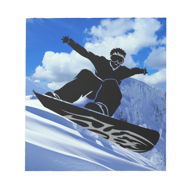 Snowboarder Notizblock (Vorderseite)