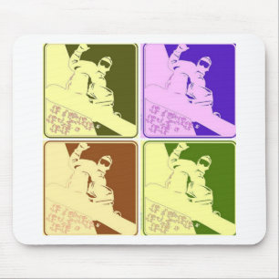 Snowboarder/Pop Art Mousepad