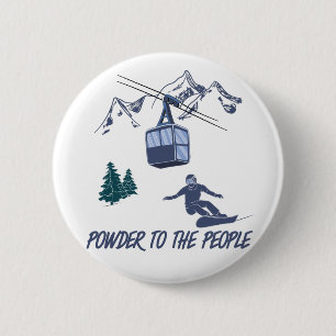 Snowboarder Power zum People Ski Resort Button
