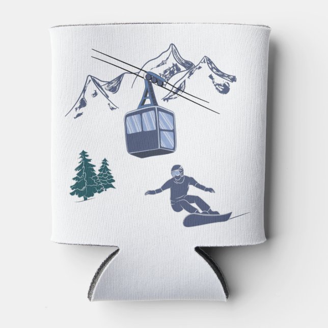 Snowboarder Power zum People Ski Resort Dosenkühler (Vorderseite)