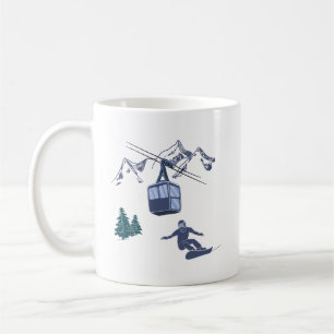 Snowboarder Power zum People Ski Resort Kaffeetasse