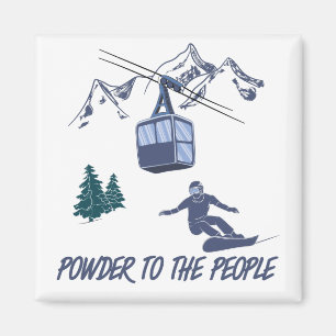 Snowboarder Power zum People Ski Resort Magnet