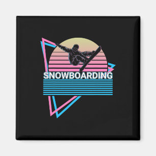 Snowboarder Retro Magnet