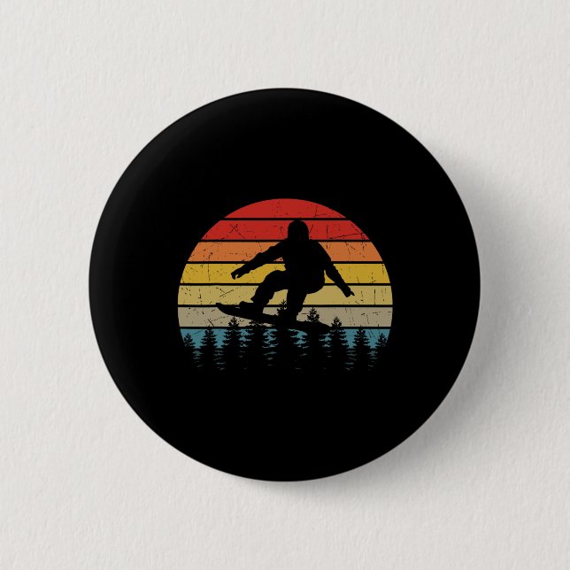 Snowboarder Retro Snowboard Extreme S Button (Vorderseite)