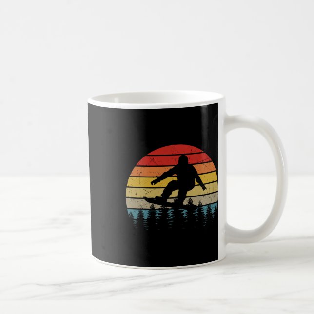 Snowboarder Retro Snowboard Extreme S Kaffeetasse (Rechts)