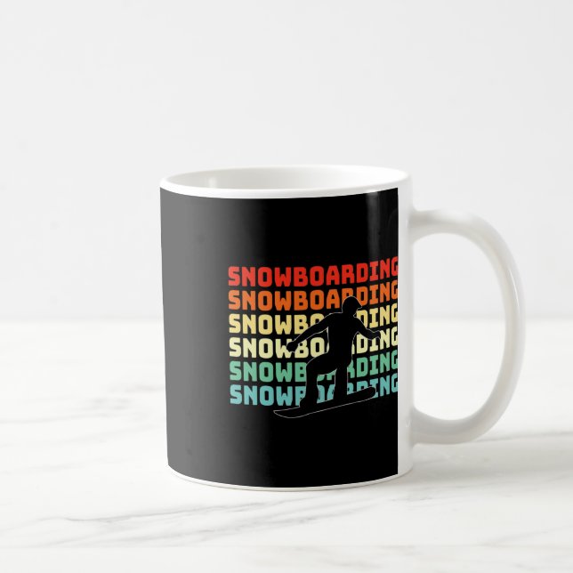 Snowboarder Retro Snowboarder Lover Kaffeetasse (Rechts)