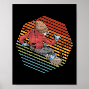 Snowboarder Retro Winter Sport Snowboarden Snowboa Poster