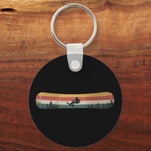 Snowboarder Retro-Wintersport-Geschenk Schlüsselanhänger