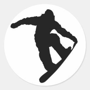 Snowboarder Runder Aufkleber