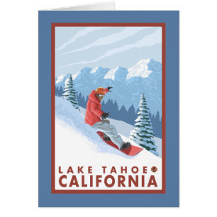 Snowboarder Scene - Lac Tahoe, Californie