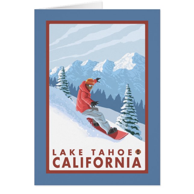 Snowboarder Scene - Lac Tahoe, Californie (Devant)