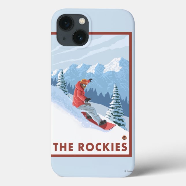 Snowboarder Scene - The Rockies Case-Mate iPhone Hülle (Rückseite)