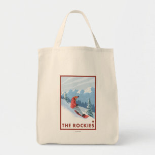 Snowboarder Scene - The Rockies Tragetasche