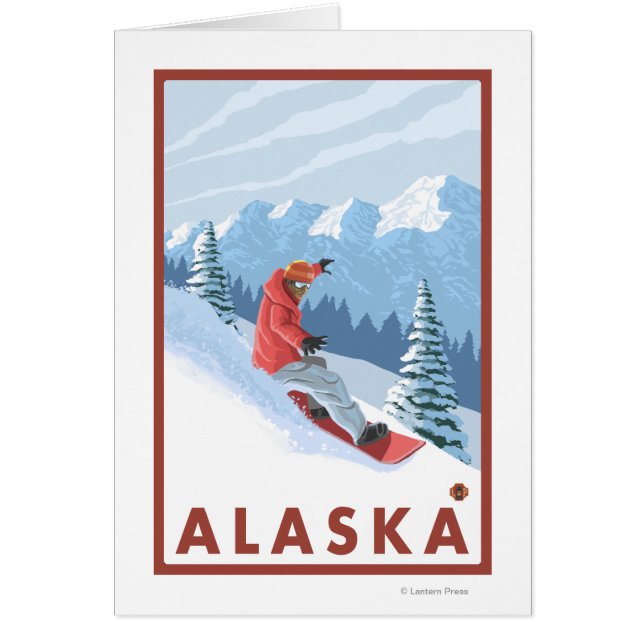 Snowboarder Scene - Vintage Travel Poster 2 (Vorne)