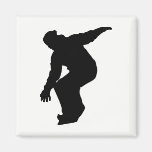 Snowboarder-Silhouette Magnet