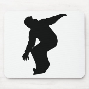 Snowboarder-Silhouette Mousepad