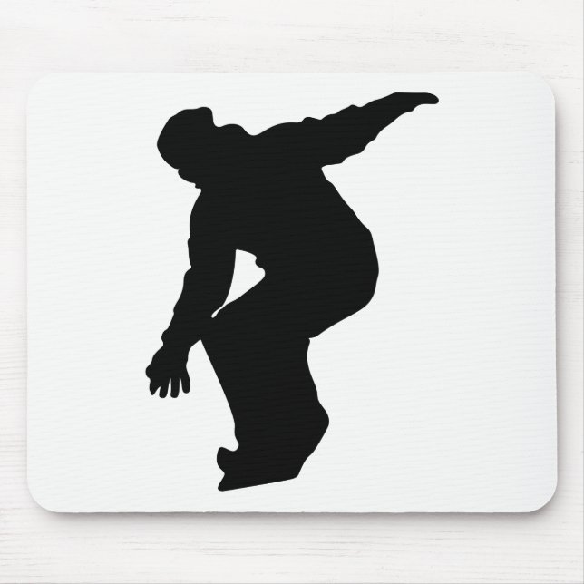 Snowboarder-Silhouette Mousepad (Vorne)