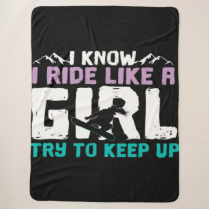 Snowboarder Snowboard Blanket Sherpadecke