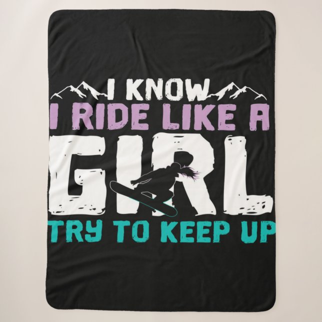 Snowboarder Snowboard Blanket Sherpadecke (Vorderseite)