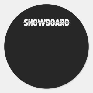 Snowboarder Snowboard Winter Sports - Ekg Heartbea Runder Aufkleber