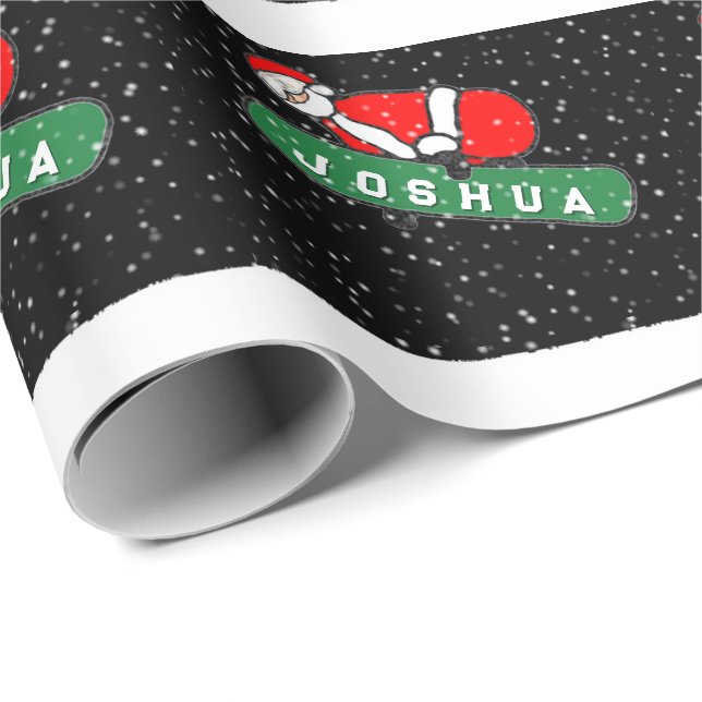 Snowboarder Snowboarder Holiday Geschenk Geschenkpapier (Rolleneckpunkt)