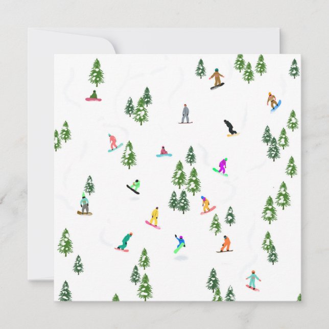 Snowboarder Snowboarder Illustrationskarte (Vorderseite)